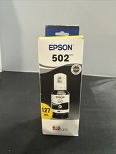EPSON 502 Ink Bottle Exp 2026  127ml  Black - Genuine Sealed 