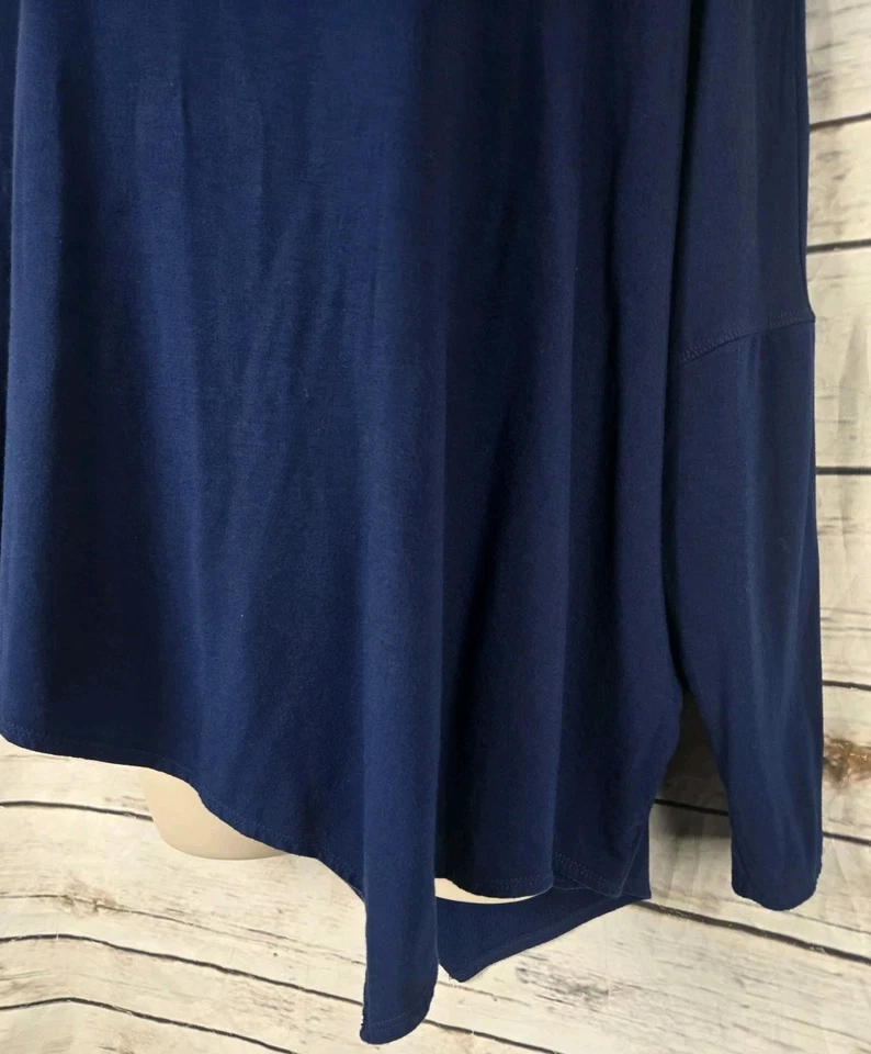 Sudadera Pullover Helmut Lang Azul Marino Polar M Top Asimétrico De Gran Tamaño Foto 2 de 4