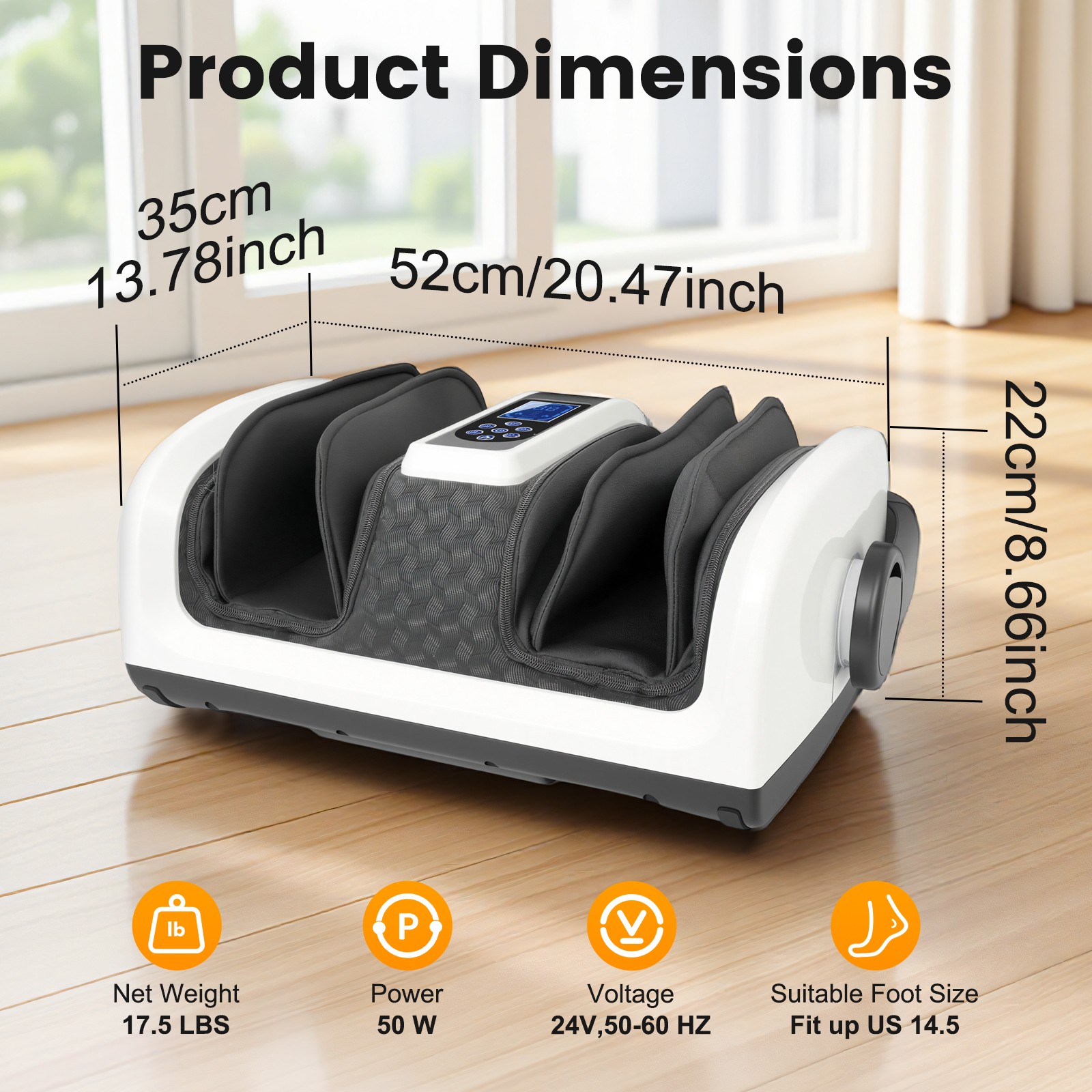 Shiatsu Foot Massager Machine W/ Heat Vibrate Deep Kneading for Plantar Fasciiti