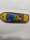 Vintage U.S.A. J Chein & Company Mark 1 Wind-Up Tin Toy Speed Boat I-3