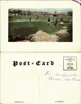 Gibson Playground Dorchester Massachusetts vintage postcard c1910
