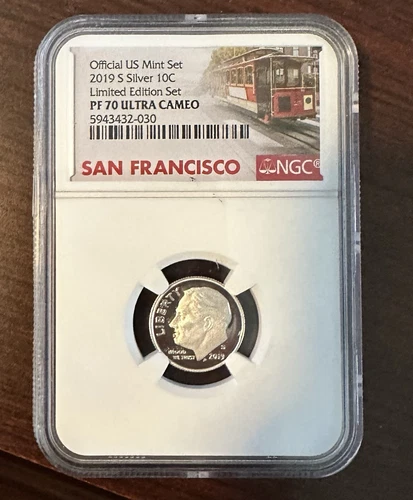 2019 S PROOF SILVER ROOSEVELT DIME LIMITED EDITION SET NGC PF70 ULTRA CAMEO 10C
