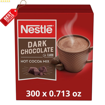 300x Hot Chocolate Packets Dark Chocolate Cocoa Mix Made with Real Cocoa - US