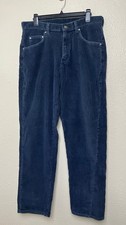 Lee Riveted Pants Mens 34x32 Blue Corduroy 5 Pocket Vintage USA