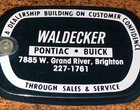 vintage Pontiac dealership advertising keychain Brighton Michigan — photo 2