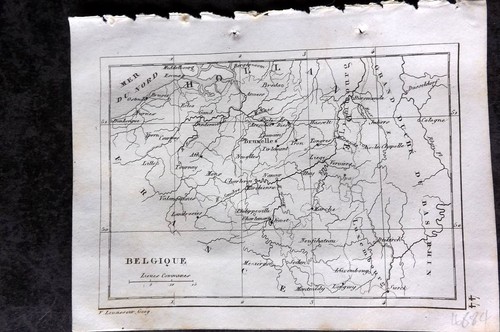 Levasseur 1838 Antique Map. Belgique