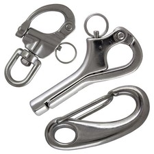 Schnappschäkel Schäkel Edelstahl V4A Schnapphaken Pelikanhaken Haken Panikhaken