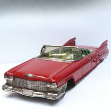 Bandai Cadillac Convertible Tin Toy Car Red 28cm Japan Vintage 1960s