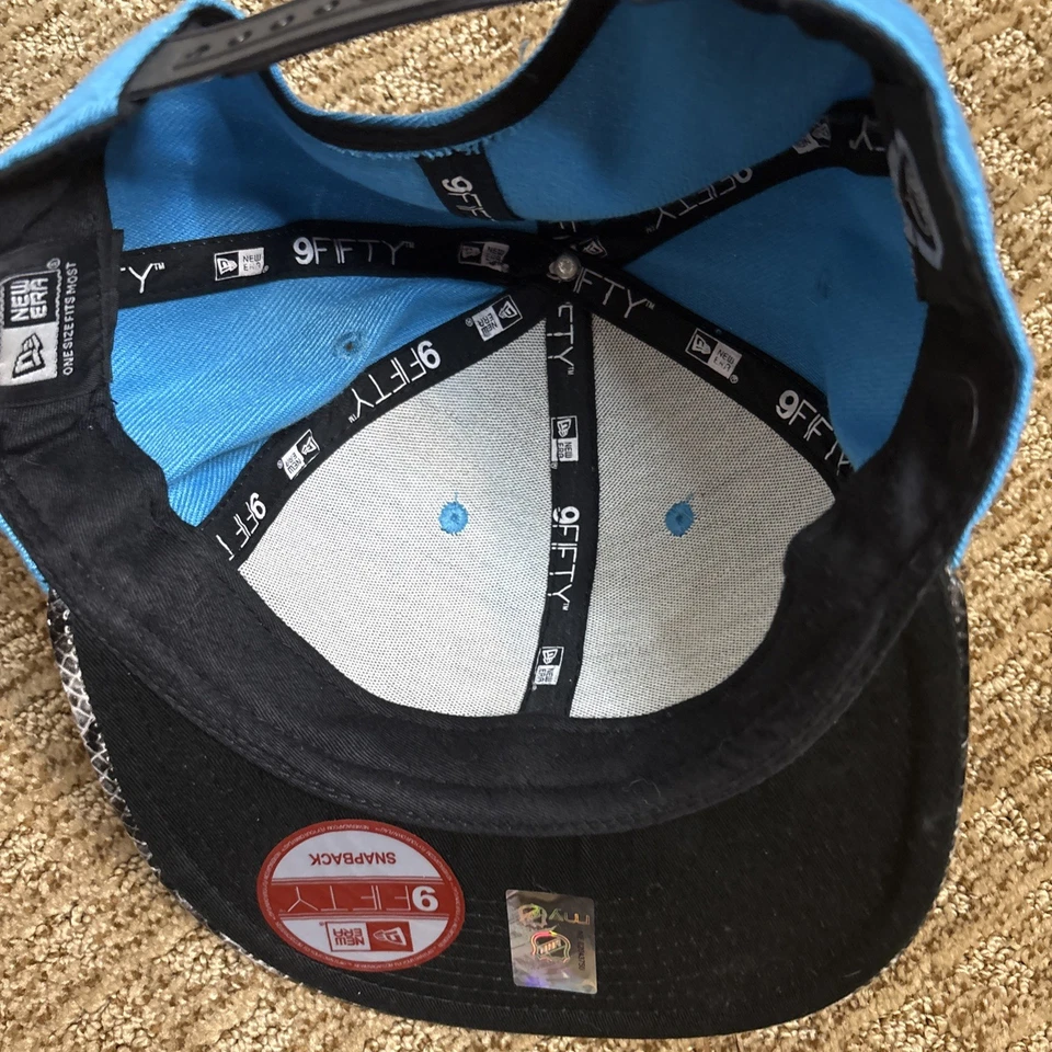 San Jose Sharks New Era Blue Snake Skin Hat Snapback - Image 4 of 4