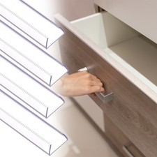 4Pcs Cabinet Door Protector, 18" x 1/2" for 3/16"- 3/8" Thick Cabinet, Clear