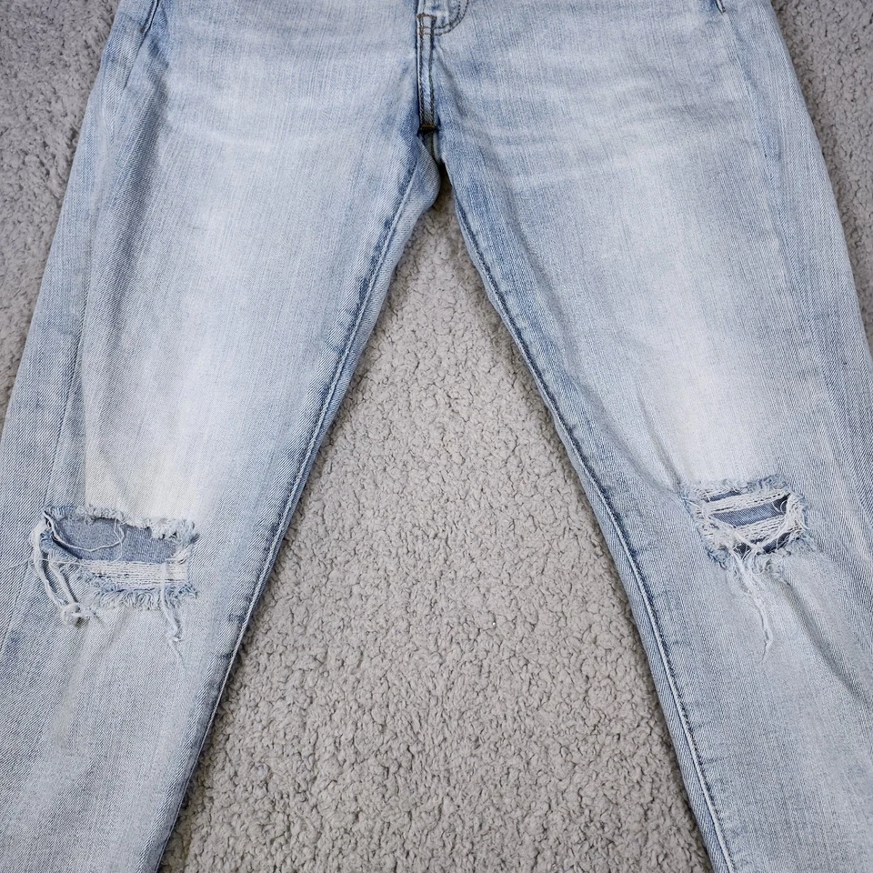 Polo Ralph Lauren 牛仔裤女式 29 Tompkins 紧身漂白斑点中腰 — 第 2/4 张图片