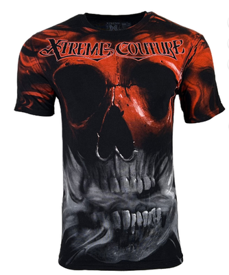 #ad XTREME COUTURE by AFFLICTION Skull BLACK LAGOON Short Sleeve Slim Fit T shirt $17.99