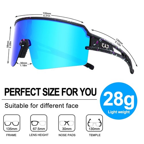 Polarized cycling glasses sports sunglasses,UV400 Protection Fishing Driving ... - Picture 2 of 7