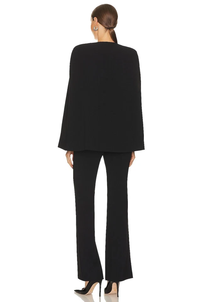 Conjunto de 2 piezas de mono Alice + Olivia Nova Cape en negro 12 nuevo sin etiquetas $695 Foto 4 de 4