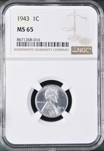1943 1C  Lincoln Wheat One Cent NGC MS65   8671268-016