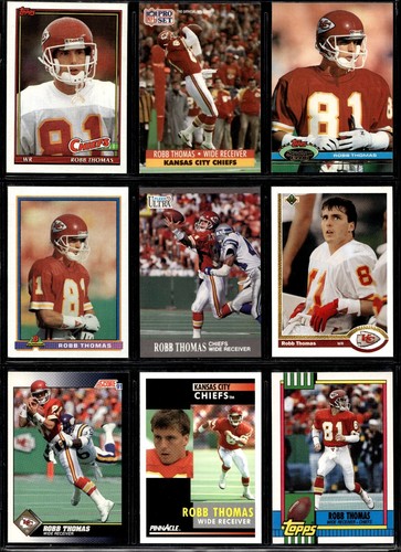 Robb Thomas, NFL, 9 Card Lots, Free Shipping, Kansas City Chiefs 33 CENTS A CARD - Picture 2 of 3