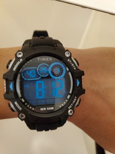 Timex Men's Big Digit DGTL 48mm Watch, black /blue TW5M27300 - 第 3/24 張圖片
