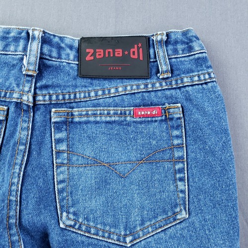 Zana Di Jeans Damen 3 blau Batik Fransen unten Schlag Bootcut Y2K Vintage - Bild 3 von 14