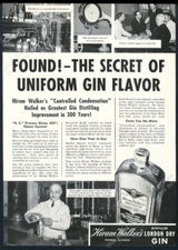 1935 Hotel Congress bar Chicago bartender photo Hiram Walker's Gin vintage ad