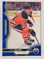 2018-19 UD Compendium Blue BRAD MALONE Edmonton Oilers Card# 153