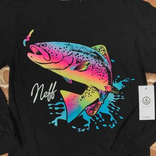 Neff Men’s Colorful Fish Black T-shirt - Picture 3 of 6