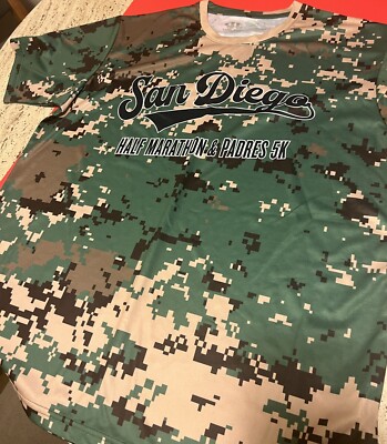 2020 San Diego Padres Half Marathon 5k Performance Shirt Covid Large Virtual Cam