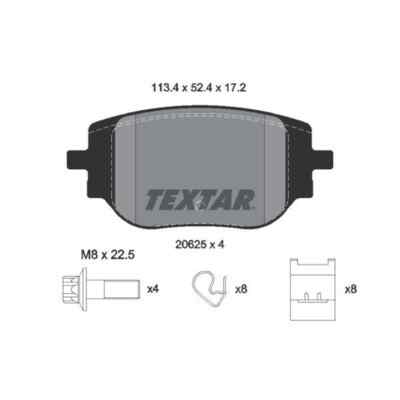 TEXTAR Bremsbelagsatz, Scheibenbremse 2062501