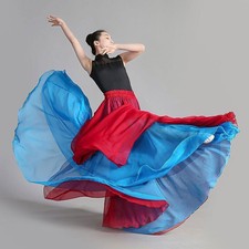 2023 women 360-720 degree chiffon skirt ballet Belly dance practice dress