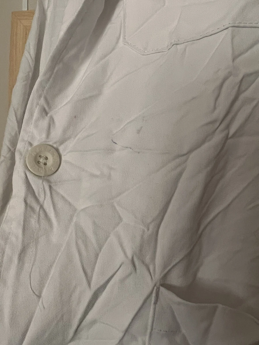 USED The White Coat by Healing Hands - The Modernist - Nursing Lab Coat With Pin
