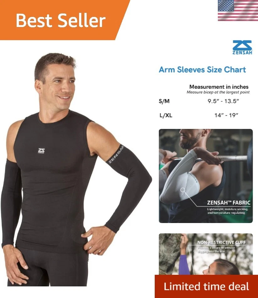 Compression Arm Sleeves - Sun, UV Protection, Thermal Regulating Sleeve,