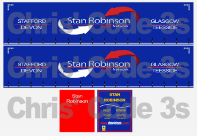 Code 3 selbstklebendes Vinyl Anhänger Aufkleber - Stan Robinson - 1/50 1/64 1/76 1/87 1/148