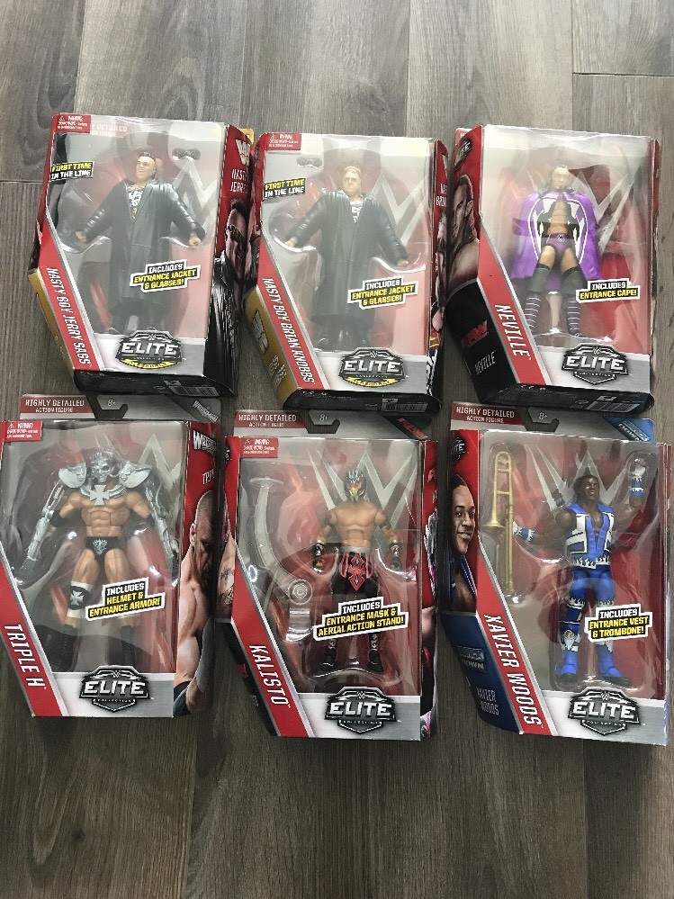 Elite Wrestling Figure Triple H, Nasty Boys, Kalisto, Neville, Xavier Complete Elite Wrestling Figure Triple H, Nasty Boys, Kalisto, Neville, Xavier Complete