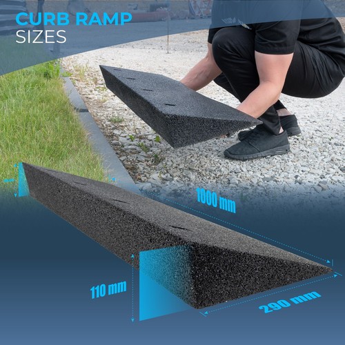 Bordsteinrampe Gummi schwarz I Breite: 100 cm I Höhe: 110mm I Rampe Auffahrhilfe - Bild 3 von 6