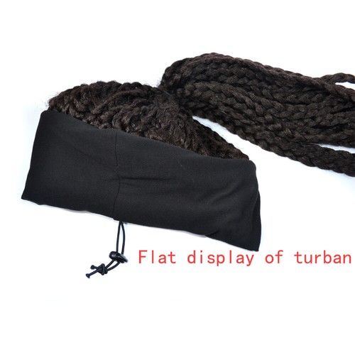 18" Box Braids Headband wigs Braided Ponytails Turban Wigs Cornrow Braided Wigs - Picture 4 of 38