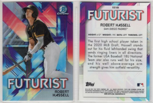 Bowman Futurist 2021 rifrattore cromato set completo di 20 carte - Foto 11 di 12