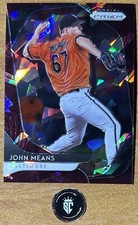 John Means 2020 Panini Prizm Baseball Burgundy Cracked Ice Prizm 05/25 #16