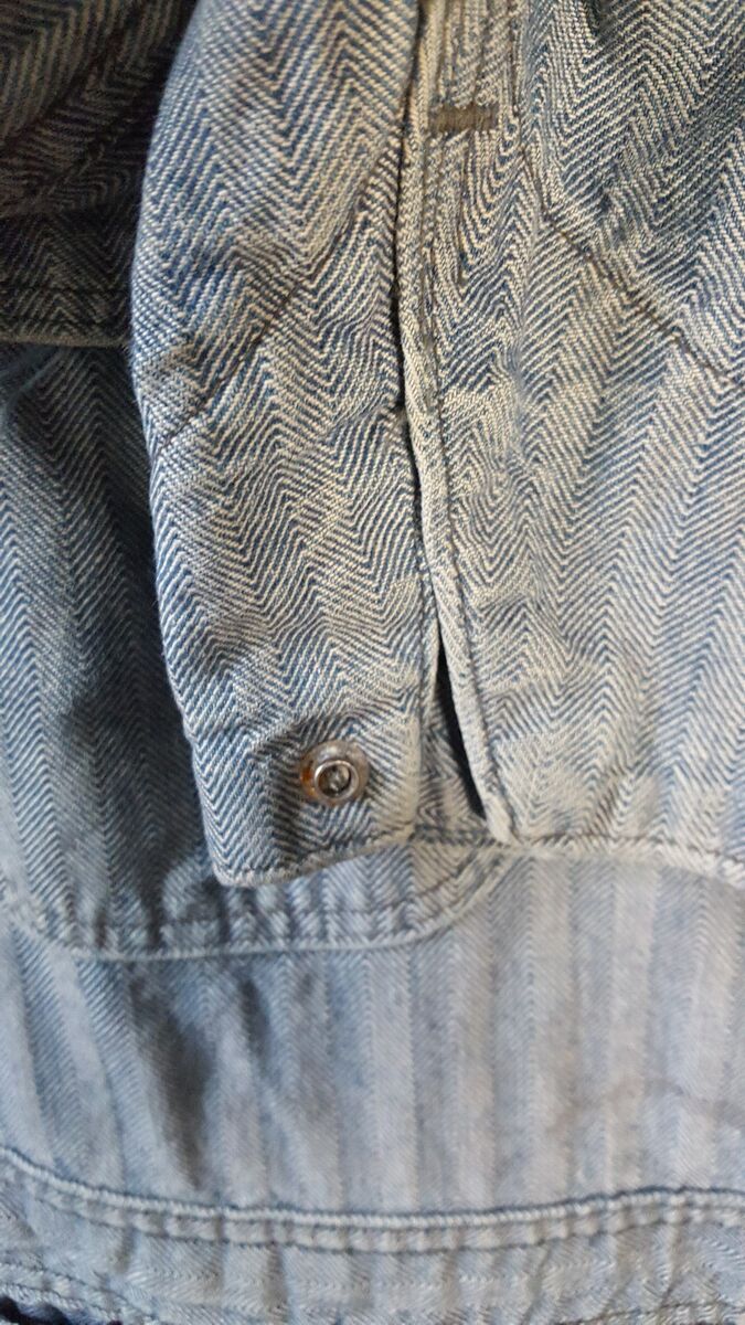 Vintage Blue Bell Herringbone Denim Coveralls original Brass Vintage Blue Bell Herringbone Denim Coveralls original Brass