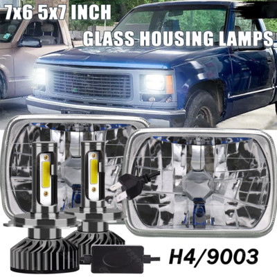 DOT 7x6'' LED Headlight Hi-Lo H4 for GMC C1500 C2500 C3500 K1500 S15 Pickup Truck