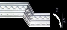 Bead & Tunnel Fibrous Gypsum Plaster Coving/Cornice - 2.4m Lengths - PMA120A