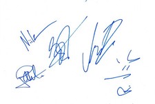 Die Krupps Autogramme full signed A4 Karteikarte 