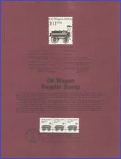 USA5 #2130 U/A SOUVENIR PAGE FDC STR3  Oil Wagon