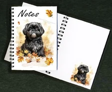 Shih Tzu Dog (Black) Notebook/Notepad + small image on every page by Starprint