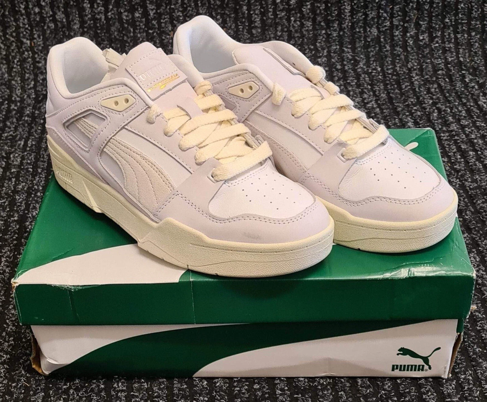 Scarpe da ginnastica PUMA Slipstream unisex in pelle nuove con scatola Regno Unito taglia 7