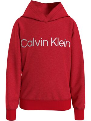 Calvin Klein Mädchen Pullover Kapuze Inst Silver Logo Hoodie
