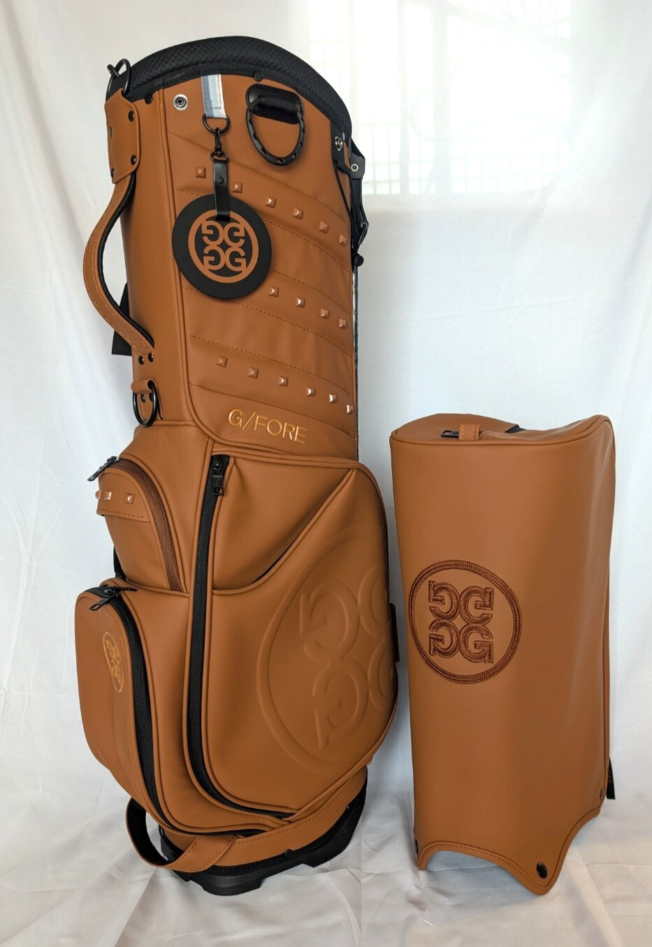 G/FORE Caddy Bag Stand Type Brown PU leather With Hood cover