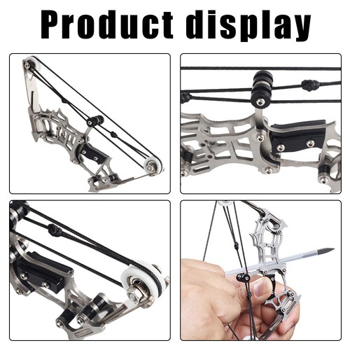 6" Mini Compound Bow 4Pcs Arrows Kit Target Shooting Archery Pocket Bow Gift Toy - Picture 5 of 13