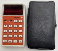 Vintage Texas Instruments TI Exactra 20 LED Calculator Tested Works W/case