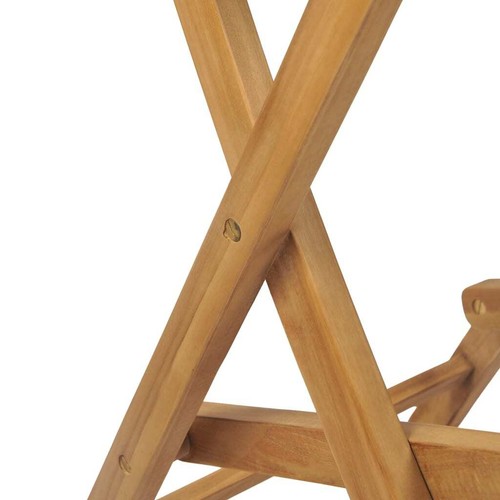 Klappbare Garten-Barhocker 2 Stk. Massivholz Teak - Bild 9 von 10