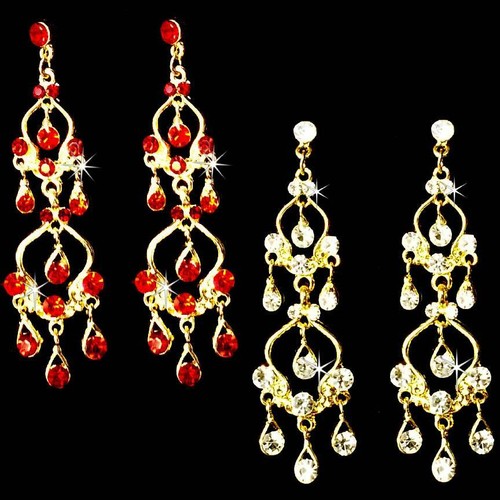 36 Pares Oriental Pendientes Estrás Bollywood Pendientes - Picture 3 of 8