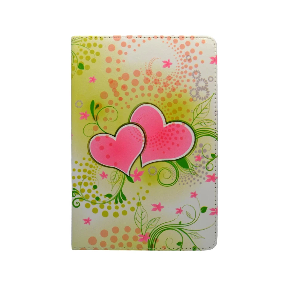 CASE FOR APPLE IPAD 2, 3, 4 MULTI FLOWER HEART DESIGN PRINT PU LEATHER COVER - Image 3 of 4